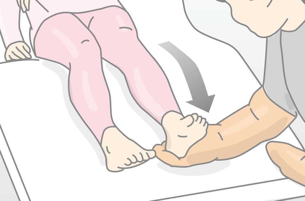 介助グローブの用途:踵の圧抜き