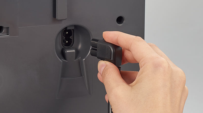 着脱式ACコード(専用ポンプ背面)